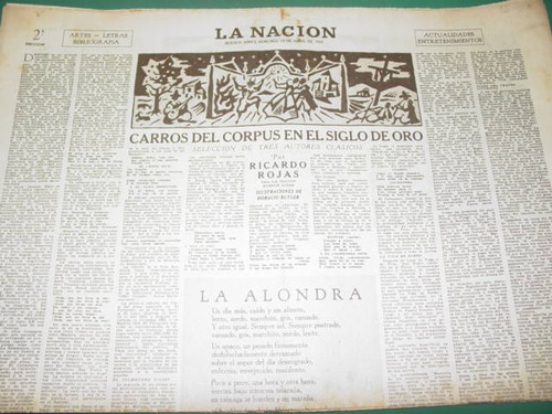 Suple Diario La Nacion 10/4/55 Carros Corpus Rojas Banchs