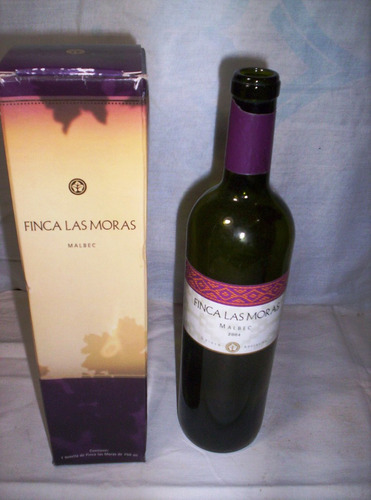 Interesante Botella De Vino Las Moras Con Estuche.