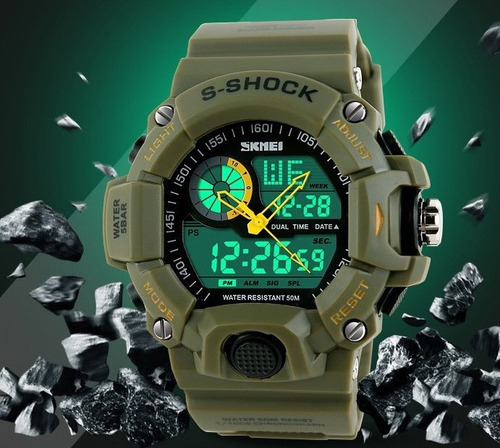 Imagen 2 de 6 de Reloj Deportivo Skmei Analogo Digital No G Shock Militar