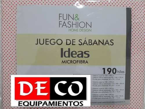 Juego De Sabanas 2 Plazas Sommier - Cama Oferta, Deco Equipa