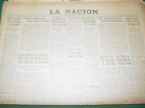 Diario La Nacion 24/1/55 Franco Aclara Concepto De Monarquia