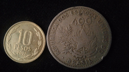 Moneda Brasil 400 Reis Níquel 1901 (p03)