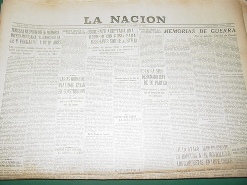 Diario La Nacion 22/4/55 Memoria Banco Provincia Buenos Aire