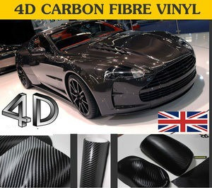 Film Vinilo Fibra Carbono Negro 4d Tuning Auto 1.52x2m