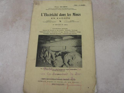 Mercurio Peruano: Libro Electricidad De Minas L25