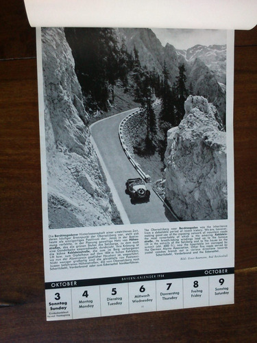 Imagen 3 de 3 de Antiguo Almanaque Fotográfico Alemán: Bayern - Kalender 1954