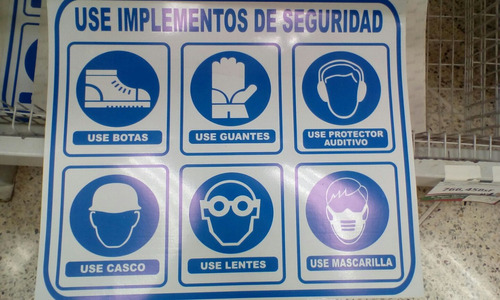 Señalizacion Implementos De Seguridad Mediano 58 X 49