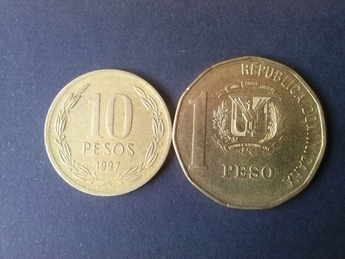 Moneda República Dominicana 1 Peso Bronce 1997 (c43)