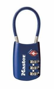 Master Lock Tsa 4688dblu Aceptado Cable De Bloqueo De Equipa