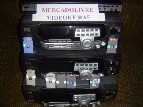 Videoke Raf 3700 Completo 6 Mil Canções 2 Microfones Troco