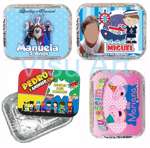 Rótulos Personalizados Adesivos Marmitinhas 250g, 50 Unid.