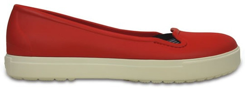 Zapato Crocs Dama Citilane Flat Rojo