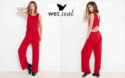 Jumpsuit Xl Rojo Palazzo Wet Seal Pantalon Ancho X Grande Ve