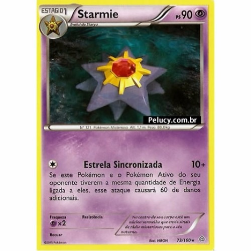 Starmie Pokémon Psíquico Raro 73/160 Xy Conflitos Primitivos
