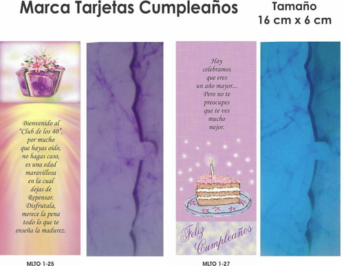  Tarjetas Regalo Cumpleaños  Ingra (12 Unid)