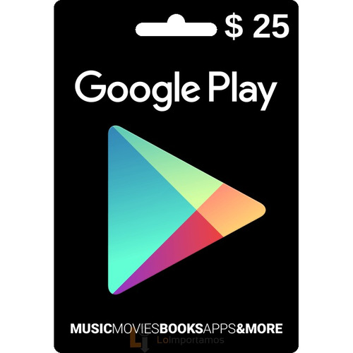 Google Play 25 Dolares Usa Playstore Gift Card Store Usd