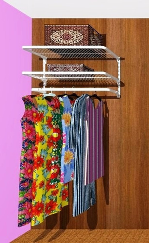 Prateleiras Com Cabideiro  Closet Aramado 0,90 Cm X 0,30 Cm