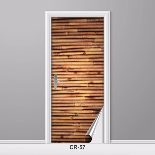 Adesivo Para Porta Bamboo Bambu Design Criativo Decoração