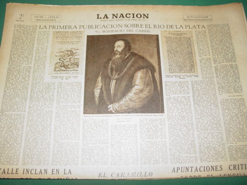 Suple Diario La Nacion 30/1/55 Bonifacio Del Carril Rio Plat