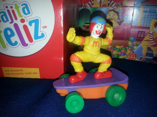 Ronald En Patineta Antigua Colección Mc Donald Juguete