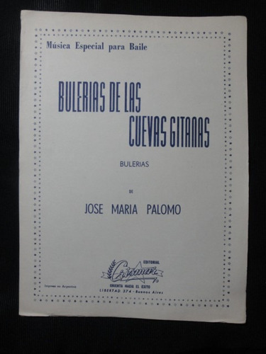 Partitura Jose Palomo Bulerias De Las Cuevas Gitanas Baile