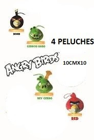 Colección Angry Birds 4 Peluches Nueva En Bolsa Cerrada!