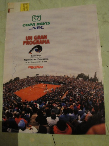 El Grafico Tenis Copa Davis Argentina Eslovaquia 1998