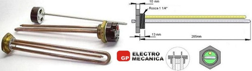Imagen 4 de 10 de Resistencia Con Termostato Para Termotanque Electrico 1500w