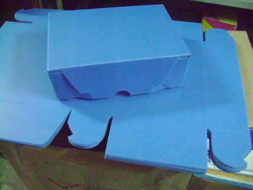 Cajas Plastica Oficio Paquete X 25 Azul De Archivo Lomo 12cm