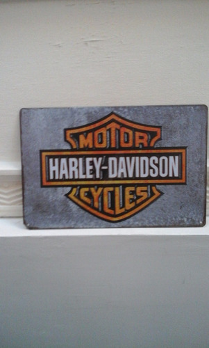 Cartel Chapa Moto Harley Davidson 30 X 20