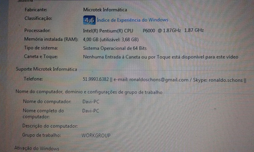 Notebook Acer Usado