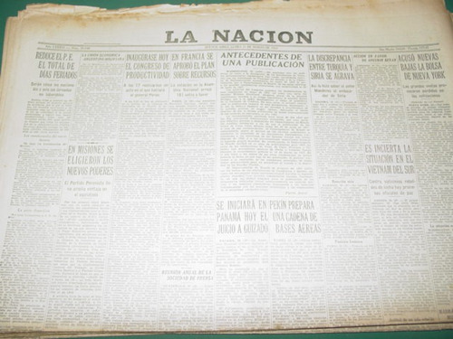 Diario La Nacion 21/3/55 Peronismo Ventaja En Misiones