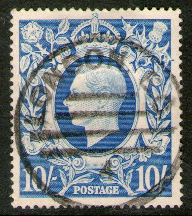 Reino Unido Sello Usado De 10 S. Rey George 6° Año 1942