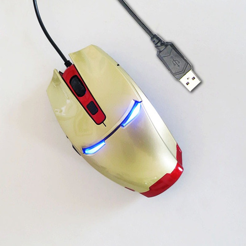 Raton Mouse Optico Para Juegos Variados Colores Ironman