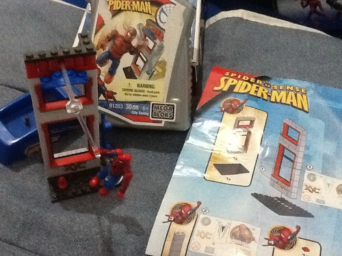 Mega Blocks Spiderman En Caja Plástica Como Nuevo!