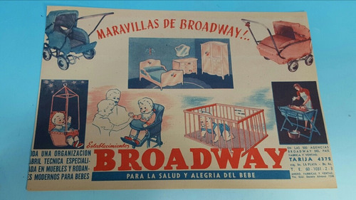 Antigua Publicidad Original Bebes Broadway Año 1940