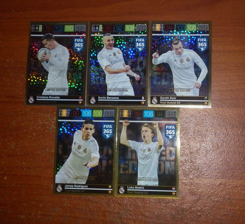 Adrenalyn Fifa 365 Panini Set 5 Real Madrid Limited Edition