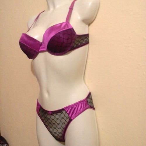 Set No Ilusion 2piezas:1brasier Y 1bikini Satinados C/encaje