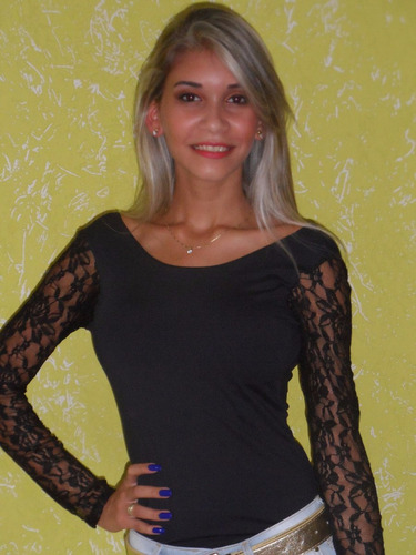 Body Supléx Com Manga De Renda Bd285