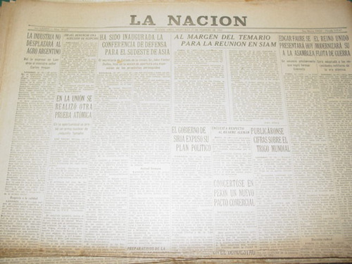 Diario La Nacion 25/2/55 Ministro Hogan En Inglaterra Agro