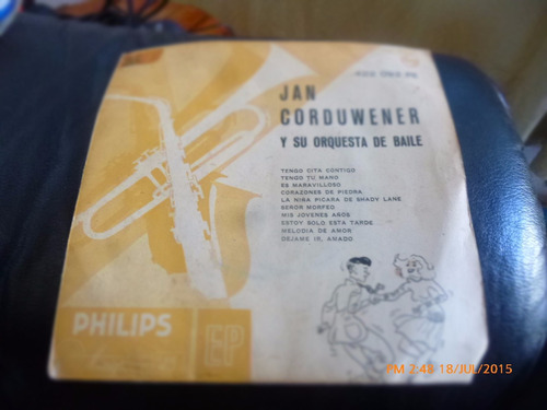Vinilo Single De Jan Corduwener -- Y Su Orquesta ( R28