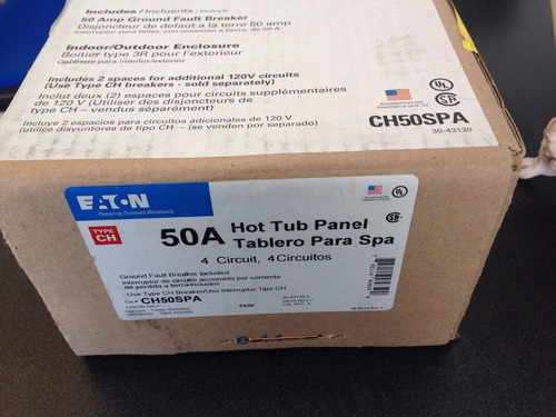 Gfci 50 Amp Interruptor P/fallas Conec A Tierra Para Spa