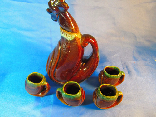 El Arcon Juego Licorero De Ceramica Con 4 Vasos 34101