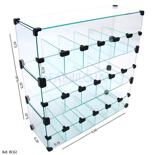 Baleiro De Vidro Multiuso P/ Comércios 0,60 X 0,60 X 0,20