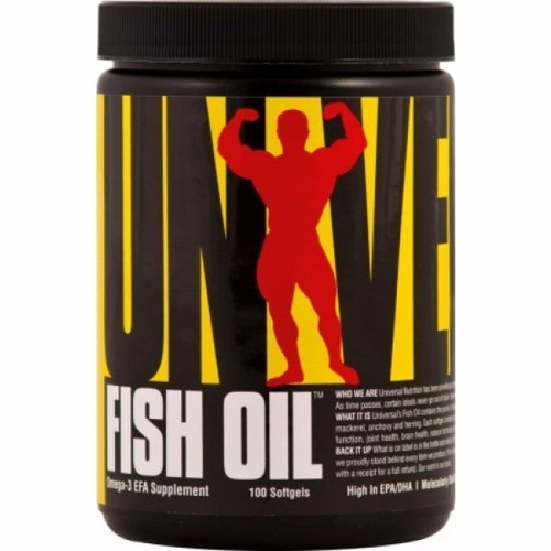 Fish Oil Omega 3 Óleo De Peixe Universal 100 Cápsulas