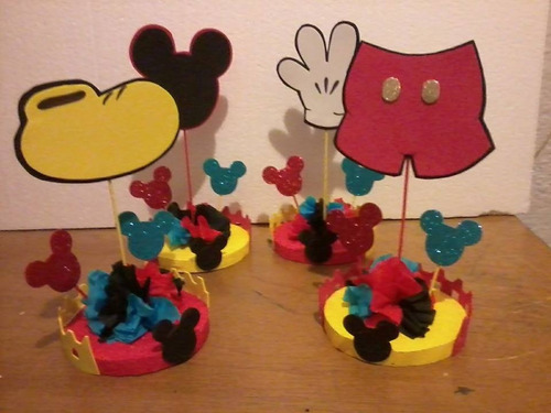 Centros De Mesa Infantiles Super Originales Cars Mickey