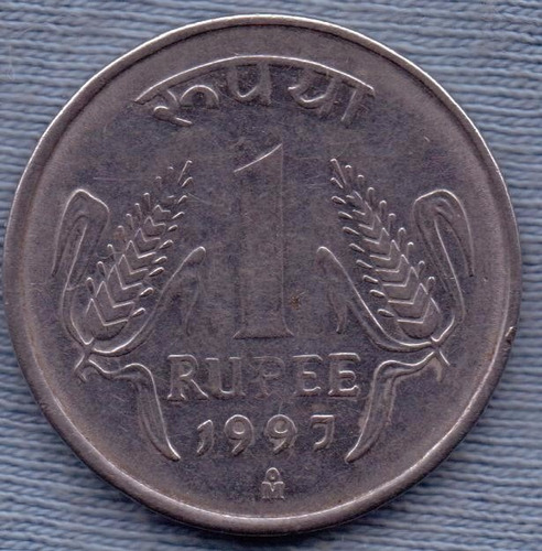 India 1 Rupee 1997 * Leones *