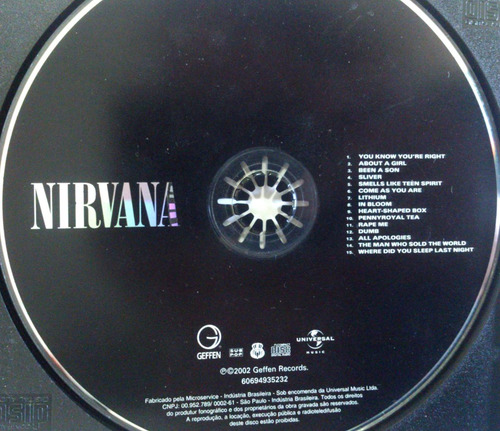 Cd Nirvana - You Know You're Right - 2002 (Usado)