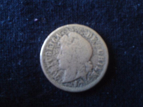 Moneda Chile 1871 1 Centavo Niquel (ca06)
