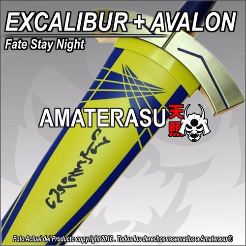 Espada Excalibur Y Avalon Saber Fate Stay Night Envio Gratis